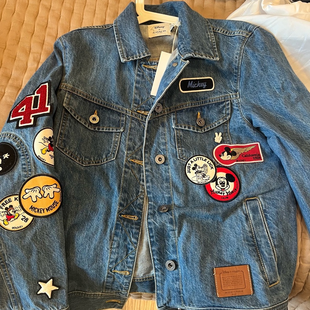 Disney x Coach Limited Edition Mickey Denim Jean Jacket RRP $595 BNWT